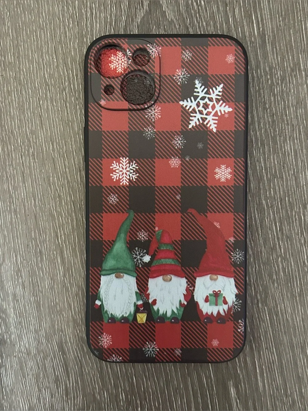 New iPhone 14 Pro Max Christmas Gnome Red Plaid Phone Case